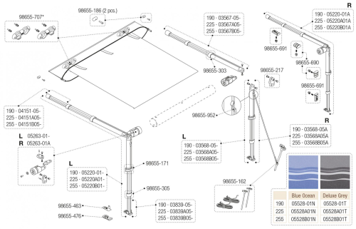 Fiamma Spannarm 190 für Caravanstore 05 Fiamma Artikelnummer 03567-05- - Ersatzteile Fahrzeug