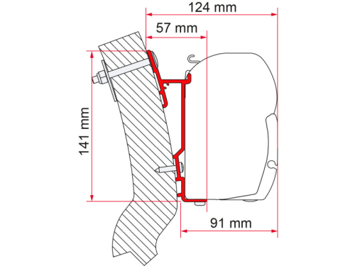 Fiamma Wingamm Oasi Markisenadapter für Fiamma F45 350 cm - Markisenadapter