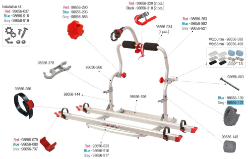 Fiamma Zahnscheibe grau passend für Carry Bike CL - Fiamma Ersatzteilnummer 98656-137 - Ersatzteile Fahrzeug