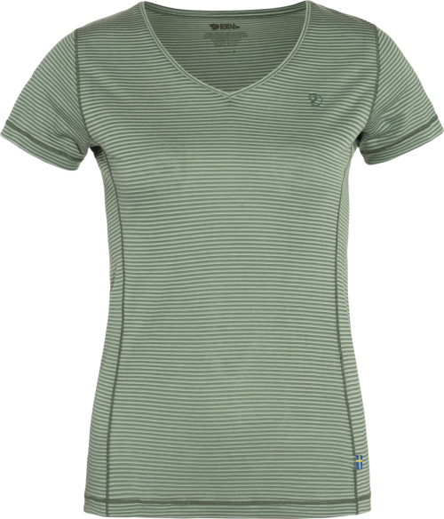 Fjällräven Abisko Cool Damen Funktionsshirt olive M - Damenshirts, -blusen & -pullover