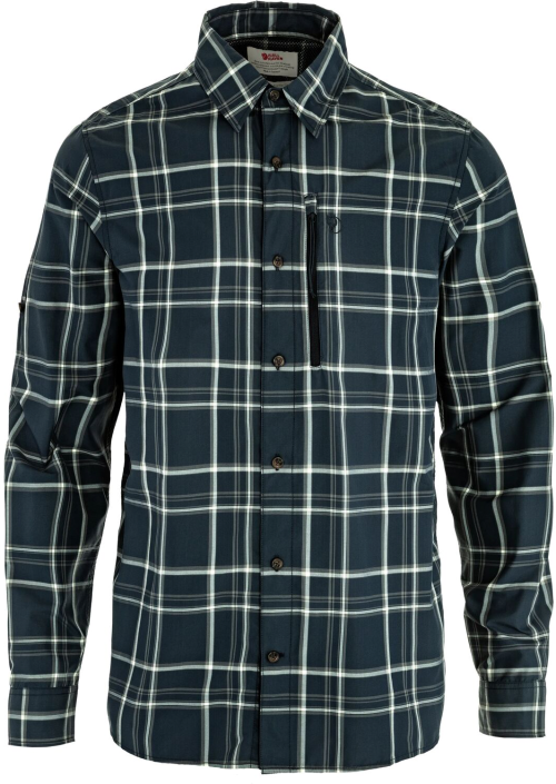 Fjällräven Abisko Hike LS Herren Wanderhemd dunkelblau XL - Herrenshirts, -hemden & -pullover