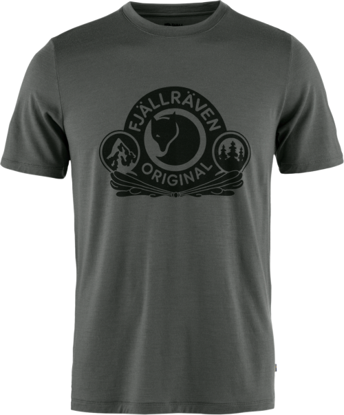 Fjällräven Abisko Wool Classic Herren T-Shirt dunkelgrau XXL - Herrenshirts, -hemden & -pullover