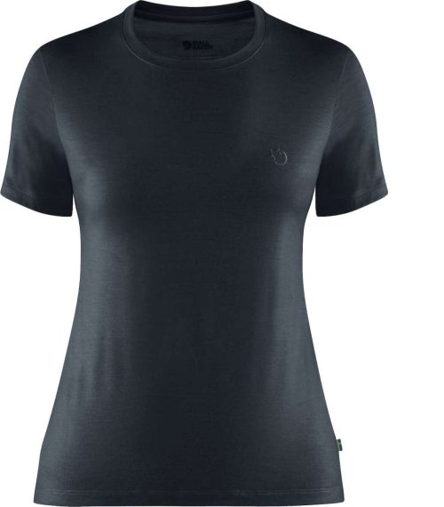 Fjällräven Abisko Wool Damenshirt dunkelblau L - Damenshirts, -blusen & -pullover