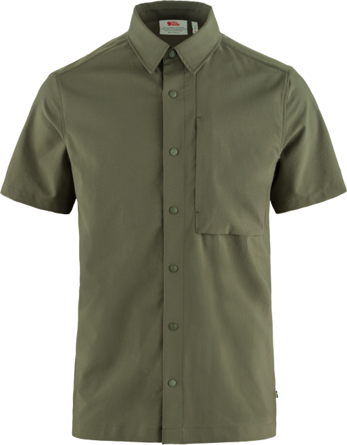 Fjällräven High Coast Pack SS Herren Kurzarmhemd olive L - Herrenshirts, -hemden & -pullover