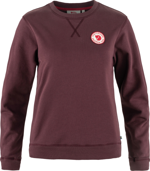 Fjällräven Logo Badge Damensweater dunkelrot L - Damenshirts, -blusen & -pullover