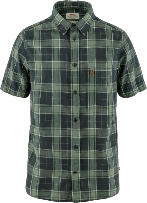Fjällräven Övik Travel  Herren Kurzarmhemd dunkelgrün XXL - Herrenshirts, -hemden & -pullover