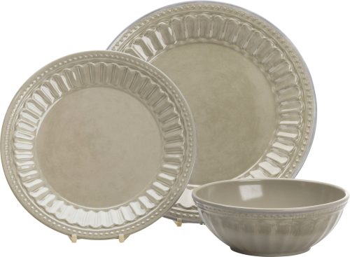Flamefield Amalfi Geschirr-Set 12-tlg. sand für 4 Personen - Kunststoff und Melamin Geschirr-Sets