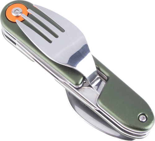 Flamefield  Besteckset 4-in-1 magnetisch tragbar Waldgrün - Campingbesteck