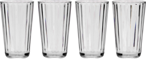 Flamefield Crystal Line Tall Tumbler Becher 4 teilig  450 ml - Becher & Tassen