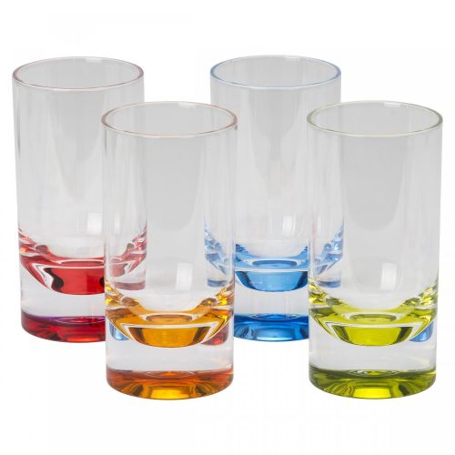 Flamefield Trinkgläser Slim Jim 4er Pack 290 ml Bunt - Gläser