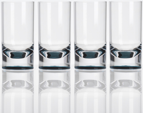 Flamefield Trinkgläser Slim Jim 4er Pack 290 ml Smokey Grey - Gläser