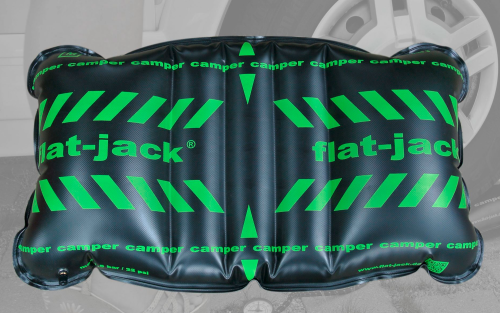 Flat-Jack Camper Reifen-Luftkissen für Fahrzeuge bis 6 Tonnen & bis 255 mm Reifenbreite - Stufen- & Ausgleichskeile