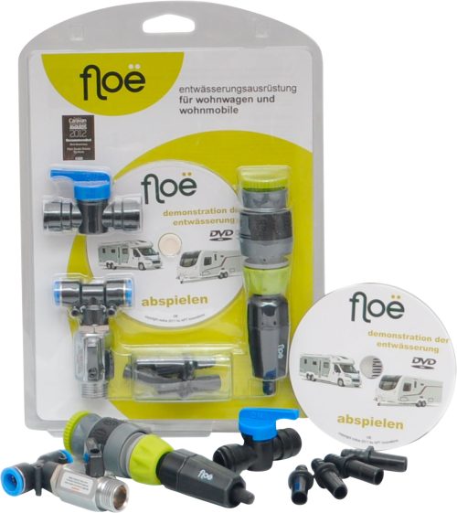 Floe Entwässerungsausrüstung für Frischwassersystem von Wohnwagen / Reisemobil - Wassertankentkeimung & -reinigung