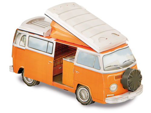 Franzis VW Bulli T2 Papier-Wohnmobil im Maßstab 1:18 inkl. Begleitbuch - Spielsachen