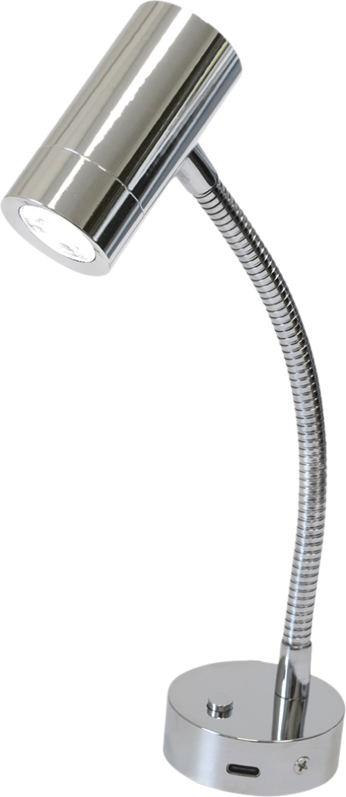 Frilight Aufbauspot Licht Mini Tube D4 Flex mit USB-C Ladeanschluss verchromt - LED Campingleuchten