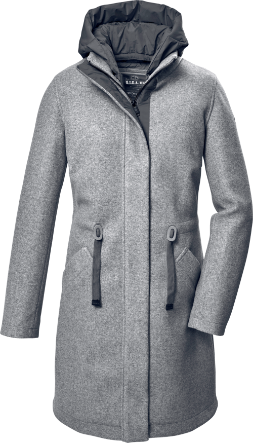 G.I.G.A. DX by killtec GW 46 Damenparka mit abknöpfbarer Kapuze hellgrau 44 - Damenjacken