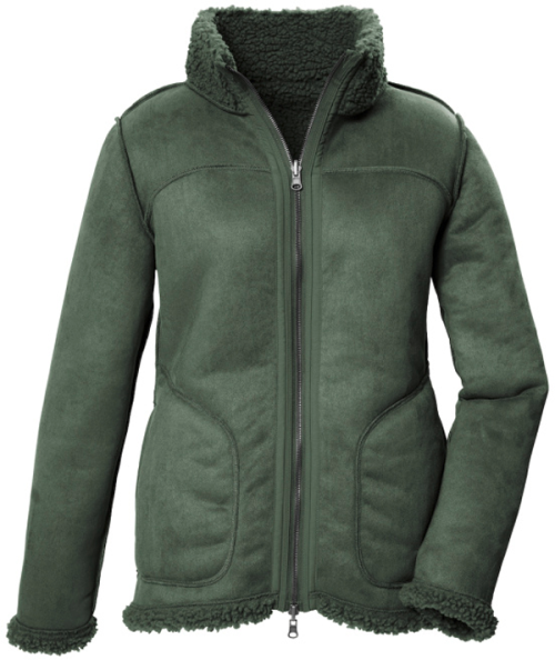 G.I.G.A. DX by killtec GW 62 Damen Wendejacke in Wildlederoptik dunkelgrün 40 - Damenjacken