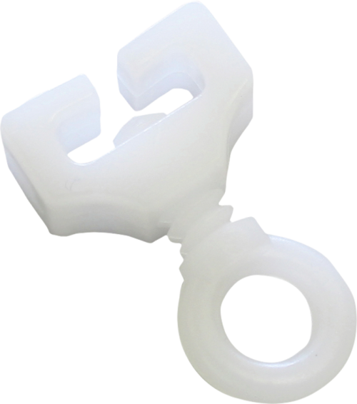 GARDINIA T-Feststeller Zubehör Vorhangschiene weiß 6 Stück - Scharniere, Beschläge & Möbelzubehör