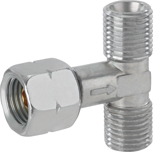 GOK Doppelabzweig G1/4LH UEM(St) x G1/4LH-KN(2x) - Gasadapter und -kupplung