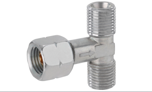 GOK Doppelabzweigstück G 1/4 LH auf 2 x G 1/4 LH - Gasadapter und -kupplung