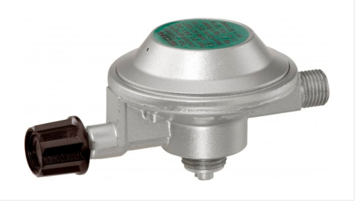 GOK EN61 Niederdruckregler GAZ x G1/4LH-KN ohne integrierter Schlauchbrucheinrichtung 50 mbar - Camping-Gasdruckregler