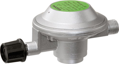 GOK EN61 Niederdruckregler für Gas-Kartusche  G1/4LH-KN 50 mbar - Camping-Gasdruckregler