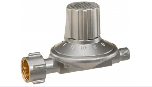 GOK EN61V50 Niederdruckregler KLF x G1/4LH-KN 11-Stufen-Verstellbar 25-50 mbar - Camping-Gasdruckregler