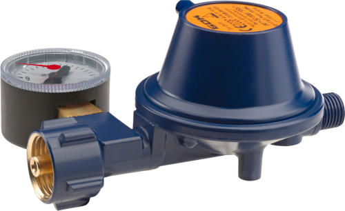 GOK Gasregler EN61 1,5kg/h 50mbar  KLF x G1/4LH-KN PRV Man. Marine SV - Camping-Gasdruckregler