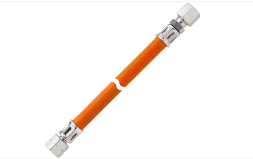GOK Mitteldruckschlauchleitung Gas Überwurfmutter G 1/4 LH auf G 1/4 LH Gummi 1000 mm - Gas-Verlängerungsschläuche