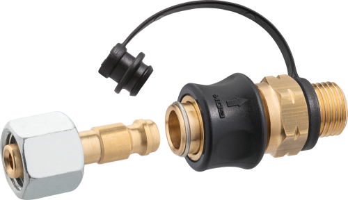 GOK Steckkupplung SKU-QR PS5bar G1/4 LH-KN x SKU und Steckn. STN x RST8 ML+DL aufgez. SV - Gasadapter und -kupplung