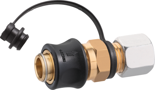 GOK Steckkupplung SKU-QR PS5bar RVS8 x SKU SV - Gasadapter und -kupplung