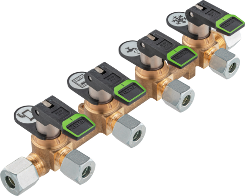 GOK Verteilerblock lang KSV-AB4 PS16bar RVS10 x 4xRVS8 x RVS10 ML+DL SV - Gasadapter und -kupplung