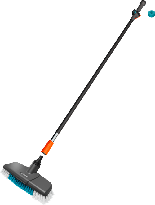 Gardena Cleansystem Wasch-Set mit Stiel hard - Bürsten, Schwämme, Tücher
