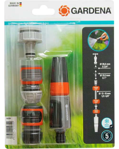 Gardena Grundausstattung Set Wasserhahn- und Schlauchverbindung 4-tlg. - Gartengeräte