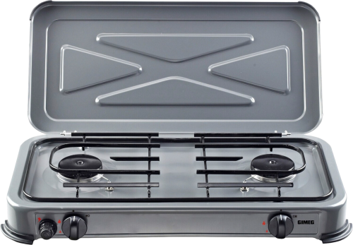 Gimeg Gaskocher 2 Flammen grau - Gaskocher