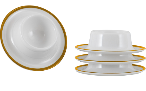 Gimex - Linea Line - Eierbecher  - Gold - 4 Stück - Schüsseln & Schalen