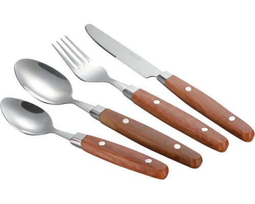 Gimex Wood Nature Line Besteckset 16-tlg. - Campingbesteck