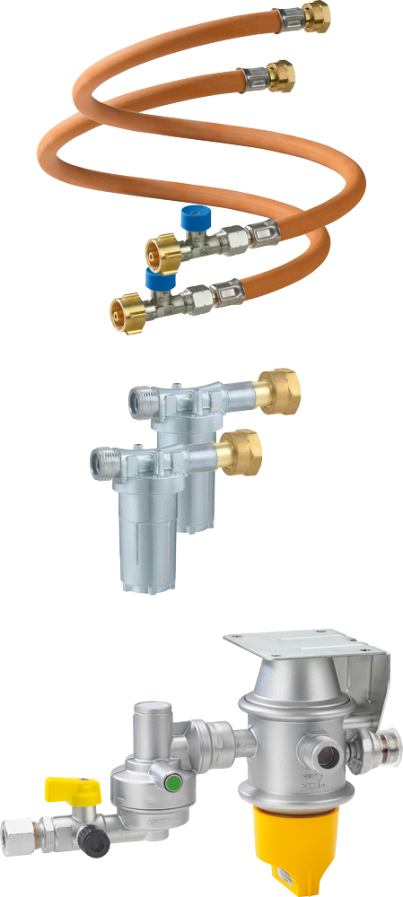 Gok Caramatic DriveTwo Set 30 mbar für zwei Gasflaschen horizontal - Gasdruckregler Fahrzeug