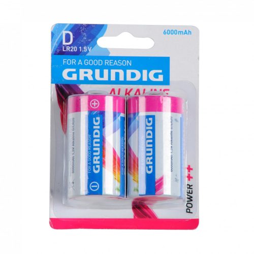 Grundig Alkaline Batterie Mono D 1,5 V / 6000 mAh 2er-Pack  - Kleinbatterien