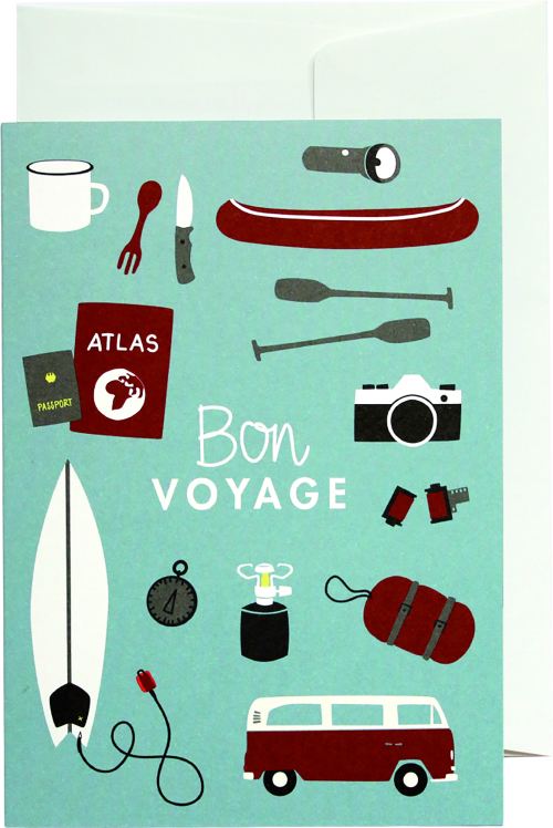 Grußkarte Bus adventure - Outdoor Zubehör von Advanture Shop