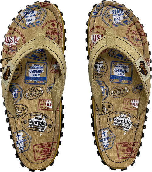 Gumbies Traveler Damen Zehentrenner  hellbraun 39 - Herrenschuhe