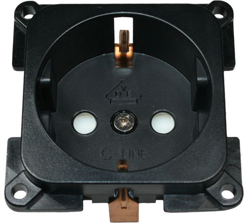 HABA Steckdose für Wohnwagen C-Line 230 V schwarz - 230 V Steckdosen