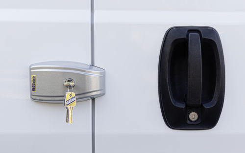 HEOSystem VAN Paket 1 Paar Diebstahlschutzschloss und 2  Zusatzschlösser (Farbe Grau/Silber) - Türschlösser von HEOSolution