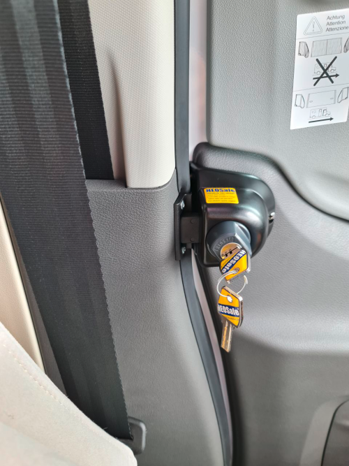 HEOSystem VAN Paket 1 Paar Diebstahlschutzschloss und 2  Zusatzschlösser (Farbe Schwarz) - Türschlösser von HEOSolution