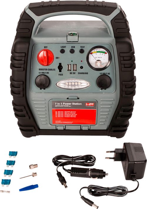 HP 7 in 1 Power Station Jumpstarter Set 12 V / 900 A - Batterie-Ladegeräte von HP Autozubehör