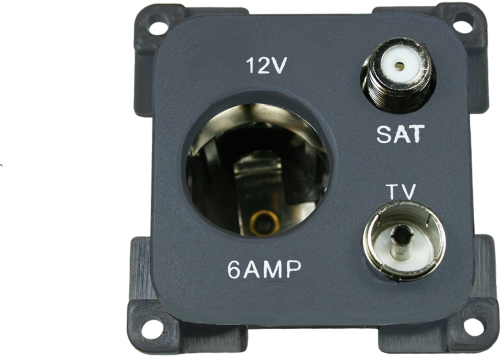 Haba 12V Steckdose / TV / SAT - 12 / 24 V Einbausteckdosen
