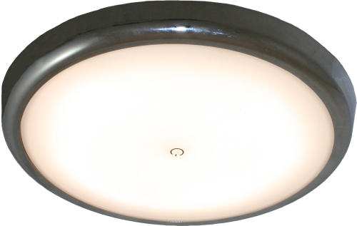 Haba Ossona Deckenleuchte LED chrom mit Touch Schalter rund 17,8 cm / 3 Lichtstufen / 12 V - Einbauleuchten & Leuchtmittel