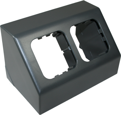 Haba Zweifach-Winkelsteckdose Rahmen Opal C-line charcoal gray - Sonstiges Zubehör