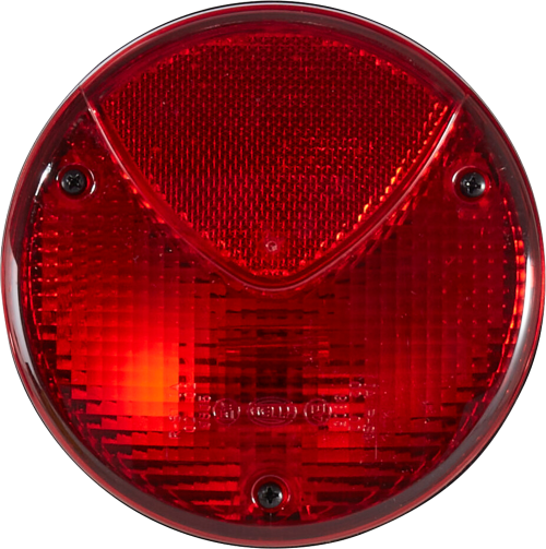 Hella Halogen Heckleuchte mit Rückstrahllicht, Schlusslicht und Bremslicht 24/12V Rund für Fahrzeugseite links / rechts - Fahrzeugbeleuchtung außen