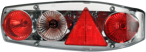 Hella Heckleuchte Caraluna II 10 Stk mit Blinklicht / Nebelschlusslicht / Schlusslicht / Rückstrahler / Bremslicht für Anhänger links - Fahrzeugbeleuchtung außen